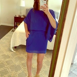Royal blue kimono sleeve style dress